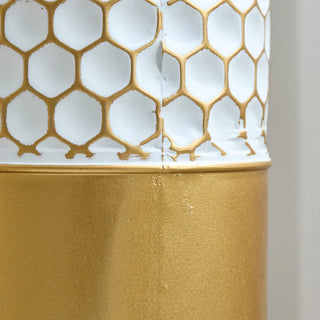 Floor metal vase modern style decoration home droplet shaped white metal vase 3-piece set gorgeous home decoration large glazed metal vase Dweva