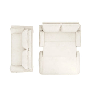 73.2"Queen Pull Out Sofa Bed,3-in-1 Convertible Sleeper Sofa,Multi-Functional Velvet Loveseat Bed,Beige(Old Sku:W1885P214787,New Sku:W1885S00119/W1885S00188) Dweva