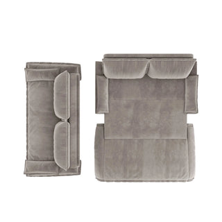 73.2" Queen Pull Out Sofa Bed,3-in-1 Convertible Sleeper Sofa,Multi-Functional Velvet Loveseat Bed,Grey(Old Sku:W1885P154642/W1885P214789,New Sku:W1885S00121) Dweva