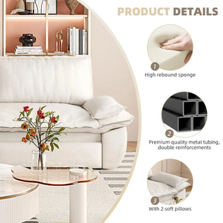 73.2"Queen Pull Out Sofa Bed,3-in-1 Convertible Sleeper Sofa,Multi-Functional Velvet Loveseat Bed,Beige(Old Sku:W1885P214787,New Sku:W1885S00119/W1885S00188) Dweva
