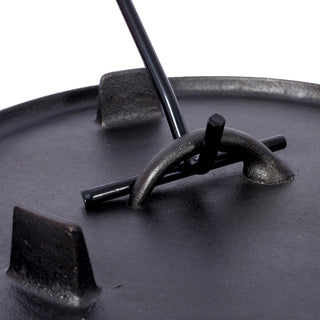 Pre-Seasoned Cast Iron Dutch Oven With Skillet Lid, Outdoor Camping Deep Pot for Camping Fireplace Cooking BBQ Baking Campfire, With Iron Pot Rack, 8 Quart Dweva