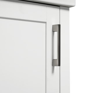 20.28'' White Modern Bathroom Vanity with Ceramic Sink, Solid Wood Frame, and Drawer – Ideal for Small Bathrooms. Dweva