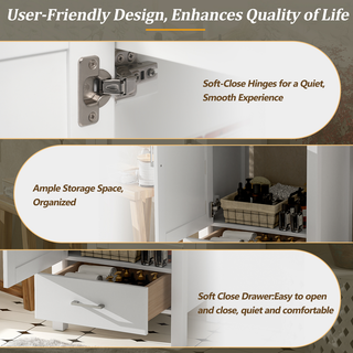 20.28'' White Modern Bathroom Vanity with Ceramic Sink, Solid Wood Frame, and Drawer – Ideal for Small Bathrooms. Dweva
