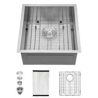 19 Inch Undermount Sink - 19" x 20" x 9" Undermount Stainless Steel Kitchen Sink 16 Gauge 9 Inch Deep Single Bowl Kitchen Sink Basin Dweva