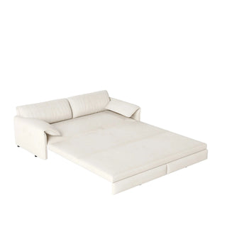 66" Queen Pull Out Sofa Bed, 3-in-1 Convertible Sleeper Sofa with Side Storage,Multi-Functional Velvet Loveseat Bed for Living Room,Bedroom,Apartment,Office.(Old Sku:W1885P214783,New sku:W1885S00113) Dweva