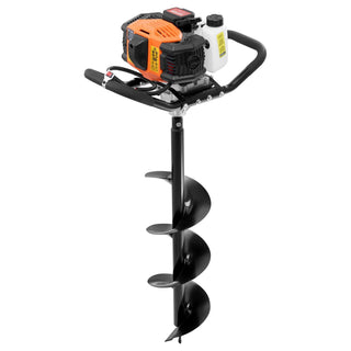 Gas Post Hole Digger 52CC 1450W with 8" Drill Bits & 1 Extension Rod Dweva