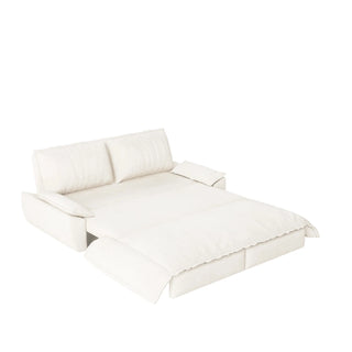 73.2"Queen Pull Out Sofa Bed,3-in-1 Convertible Sleeper Sofa,Multi-Functional Velvet Loveseat Bed,Beige(Old Sku:W1885P214787,New Sku:W1885S00119/W1885S00188) Dweva