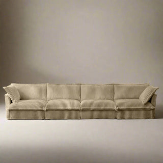 Slipcovered Fluffy Sofa - 4 Seat Dweva