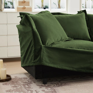 Slipcovered Fluffy Sofa - 4 Seat Dweva