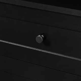 Black Triangle Tall Cabinet with 3 Drawers and Adjustable Shelves for Bathroom, Kitchen or Living Room, MDF Board with Painted Finish (WF306469AAG New Color) Dweva