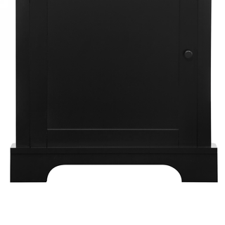 Black Triangle Tall Cabinet with 3 Drawers and Adjustable Shelves for Bathroom, Kitchen or Living Room, MDF Board with Painted Finish (WF306469AAG New Color) Dweva