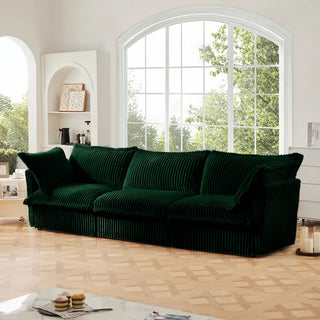 Slipcovered Fluffy Sofa - 3 Seat Dweva
