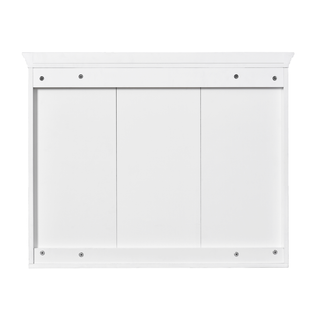 Wall Mounted Medicine Cabinet, Bathroom Wall Cabinet with 2 Glass Doors, Over The Toilet Space Saver Storage Cabinet with Ample Storage, White Dweva