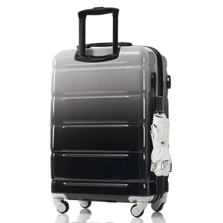 Luggage Set of 3, 20-inch with USB Port, Airline Certified Carry-on Luggage , ABS+PC Hard Shell Luggage with Spinner Wheels,black Dweva