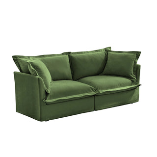 Slipcovered Fluffy Sofa - 2 Seat Dweva