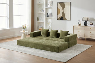 UNITED WE WIN Folding Sofa Bed with Pillows - Convertible Chair Floor Couch & Sleeping Mattress - Foldable Memory Foam Sleeper for Living Room/Dorm/Guest Room/Home Office/Apartment/Upstairs Loft Dweva
