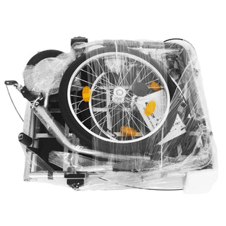 3-in-1 Heavy-Duty Bike Cargo Trailer – E-Bike Compatible Steel Frame, 110lb Capacity, Convertible Stroller & Pull Cart w/Suspension, 20" Wheels & Accessories Dweva