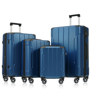 Hardshell Luggage Sets 6 Piece Suitcase Set, Expandable Lightweight Suitcases with Dual Wheels, TSA Lock for Men Women, Blue Dweva