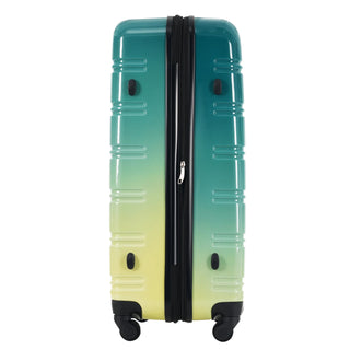 Hardshell Luggage Sets 3 Piece Gradient Color Expandable Suitcase with Spinner Wheels and TSA Lock Lightweight 20" 24" 28" Available,Green+Yellow Dweva