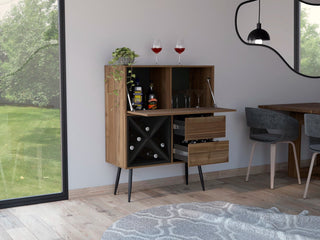 Orchid Bar, Two Drawers, Four Double Liquor Spaces, One Cabinet Dweva