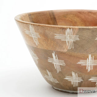 Kiyanne Decorative and Functional Handmade Mango Wood Bowl Dweva