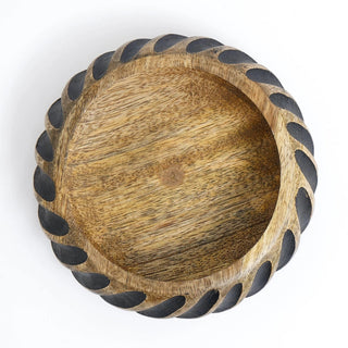 Dannel Handmade Wooden Bowl with Black Filler Dweva