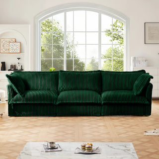 Slipcovered Fluffy Sofa - 3 Seat Dweva