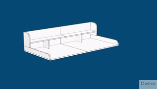 Washer Dryer Countertop with Non-slip Pads, Laundry Wood Shelf Topper with Edge, 54" Width x 27.5" Depth Double Layer Organizer for Washer and Dryer Laundry Hamper Counter Storage (GS) Big Deal Days Dweva