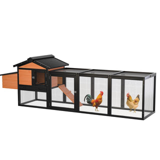 Wooden Chicken Coop, Large Outdoor Hen House with Nesting Box Poultry Cage, Rabbit Hutch Bunny Cage , Waterproof for Outdoor Backyard Dweva