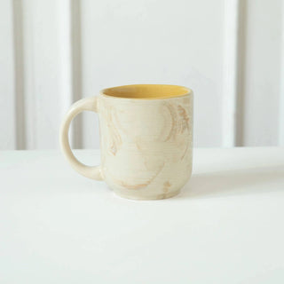 Handcrafted 7oz Beige Ceramic Coffee Mug – Stylish & Compact for Your Favorite Brew Dweva