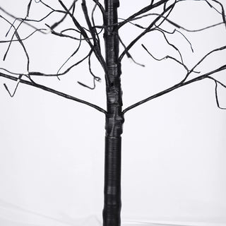 3 Pac Halloween Spooky Tree with Purple Lights, 4FT 5FT and 6FT, Lighted Black Tree for Halloween Decoration Dweva