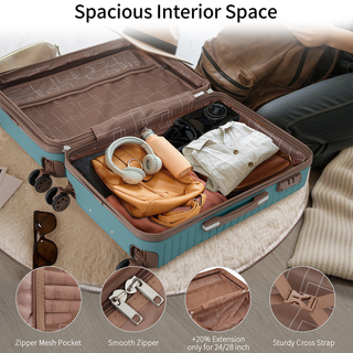 Hardshell Luggage Set with TSA Lock, 360° Spinner Wheels, Lightweight Durable Travel Suitcases for Women/Men Carry-On & Check-In Dweva