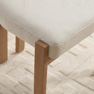 Wooden Dining Chairs Set of 2, Modern Fabric Upholstered Dining Room Chair Kitchen Chairs, Farmhouse Dinner Chair for Kitchen Dining Room Dweva