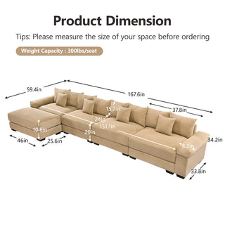 Velora Cloud Modular Sofa - Camel