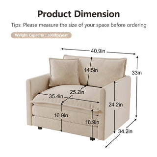 Harmony Luxury Deep-Seat Cloud Couch Dweva
