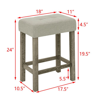 59 Inch Bar Table, Dining Table, Sofa Table with Power Outlet, 3 Upholstered Stools, 4 Piece Bar Table and Chair Set for Living Room, Dining Room, Kitchen Dweva