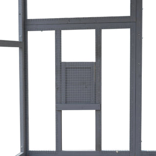Outdoor Chicken Coop Enclosures 110" Large Kitten Playpen ,Upgrade Waterproof Cover-GREY Dweva