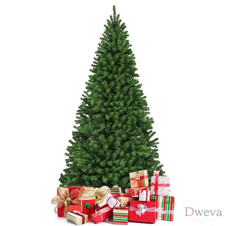 Artificial Christmas Tree, 12ft Premium Unlit Realistic Spruce Holiday Décor w/Dense Branches, Easy Assembly, Metal Base Dweva