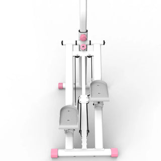 Stair Stepper with Resistance Home-Upgrade Vertical Climber Workout Machine for Full-Body Exercise Climber Fitness Equipment with Stable Frame Adjustable Handlebar-Pink Dweva