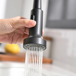 Purifier Kitchen Faucet Drinking Water Faucet With Roll Up Dish Drying Rack, Pull Down Water Filter Kitchen Sink Faucets (Matte Black) Dweva