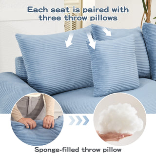 Velora Cloud Modular Sofa - Blue