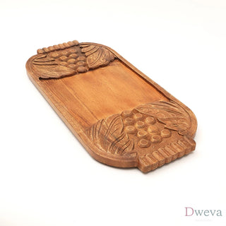 Briano Handmade Wooden Décor & Serving Tray/Platter- 29.5x14x1.5" Dweva