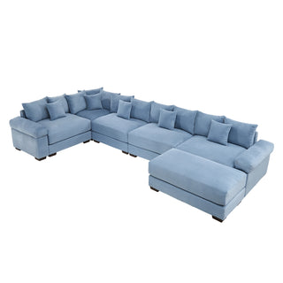 Velora Cloud Modular Sofa - Blue