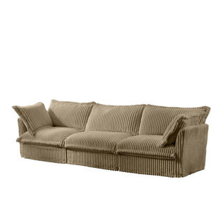 Slipcovered Fluffy Sofa - 3 Seat Dweva