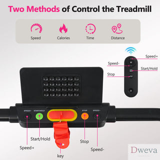NEW Folding Walking Pad Under Desk Treadmill for Home Office -2.5HP Walking Treadmill With Incline 0.5-7.5MPH 300LBS Capacity Treadmill for Walking Running - Two Ways to Adjust Speed Dweva