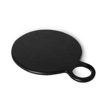 Handmade Midnight Mango Wood Round Cheeseboard-15X11 Inch Dweva