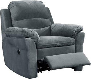 Felix Collection Contemporary Style Fabric Upholstered Living Room Electric Recliner Power Chair, Dark Grey Dweva