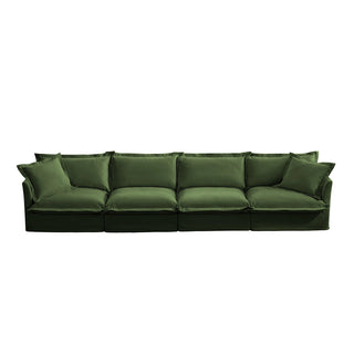 Slipcovered Fluffy Sofa - 4 Seat Dweva