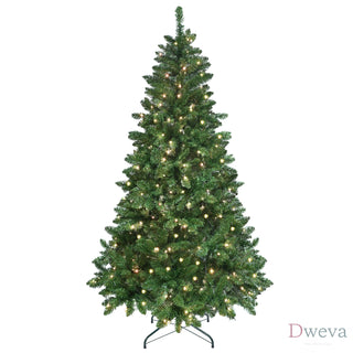 6ft Green Christmas Tree with 300 WiFi-Controlled RGB LED Lights, 751 PVC Tips, 38 Light Functions, Music Sync, Hinged Structure & Metal Stand – Smart App-Controlled Holiday Tree Dweva