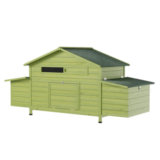11.12 ft² Large Wooden Chicken Coop with 2 Free-Range Doors, 2 Nesting Boxes & Perch – Outdoor Hen House Poultry Cage Dweva